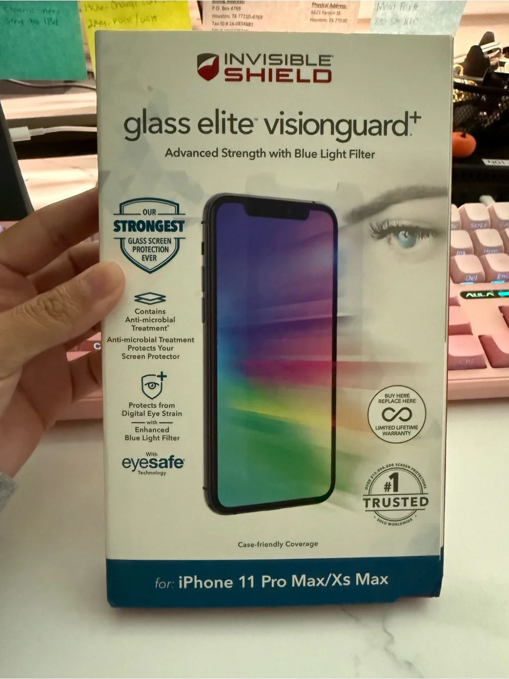 Glass Elite VisionGuard+ Screen Protector for iPhone 11 Pro Max/Xs Max - Black